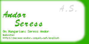 andor seress business card